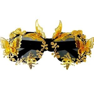 New Vintage-Embellished Butterfly Sunglasses
